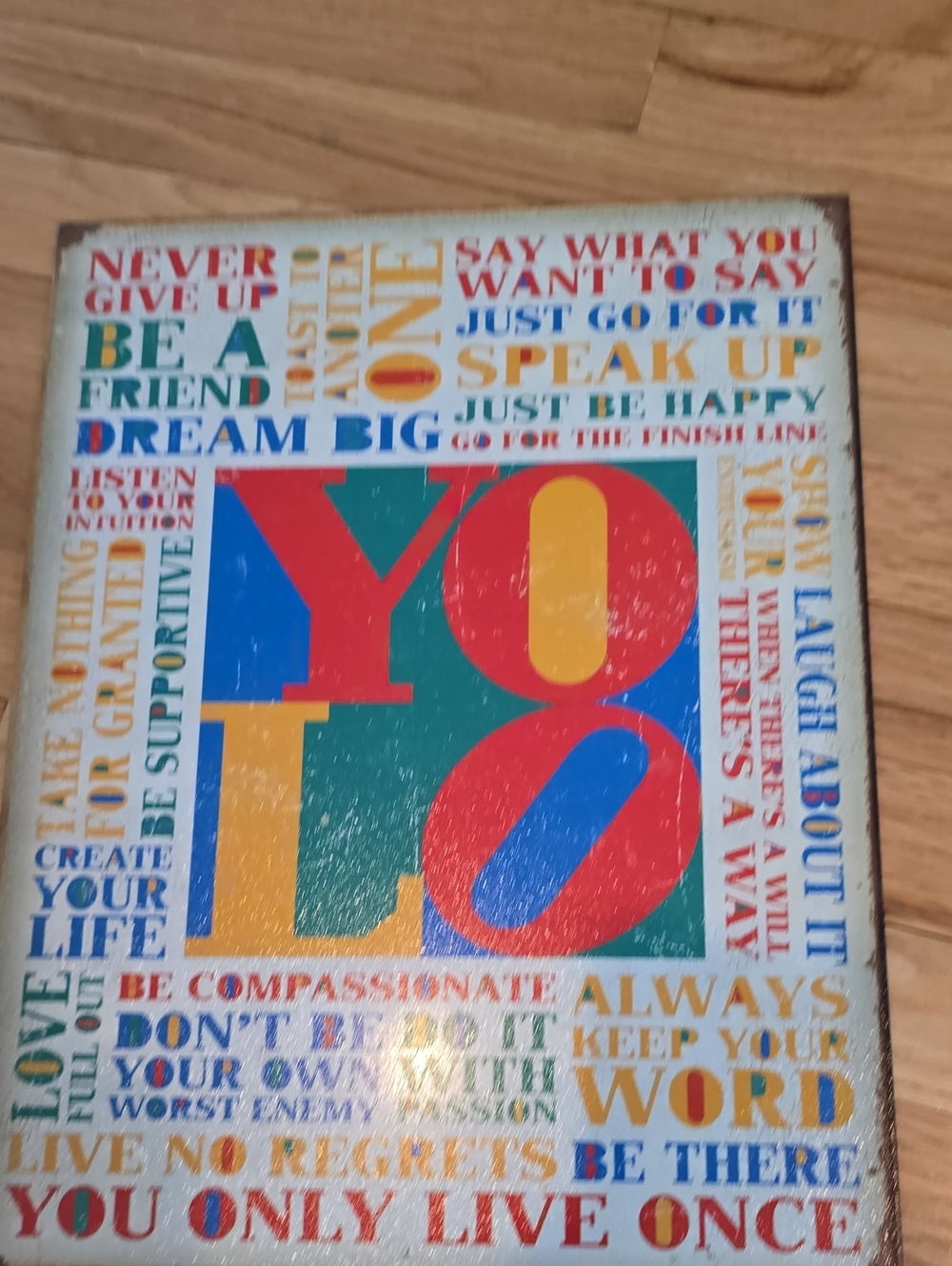 Colorful YOLO Inspirational Wall Art Print